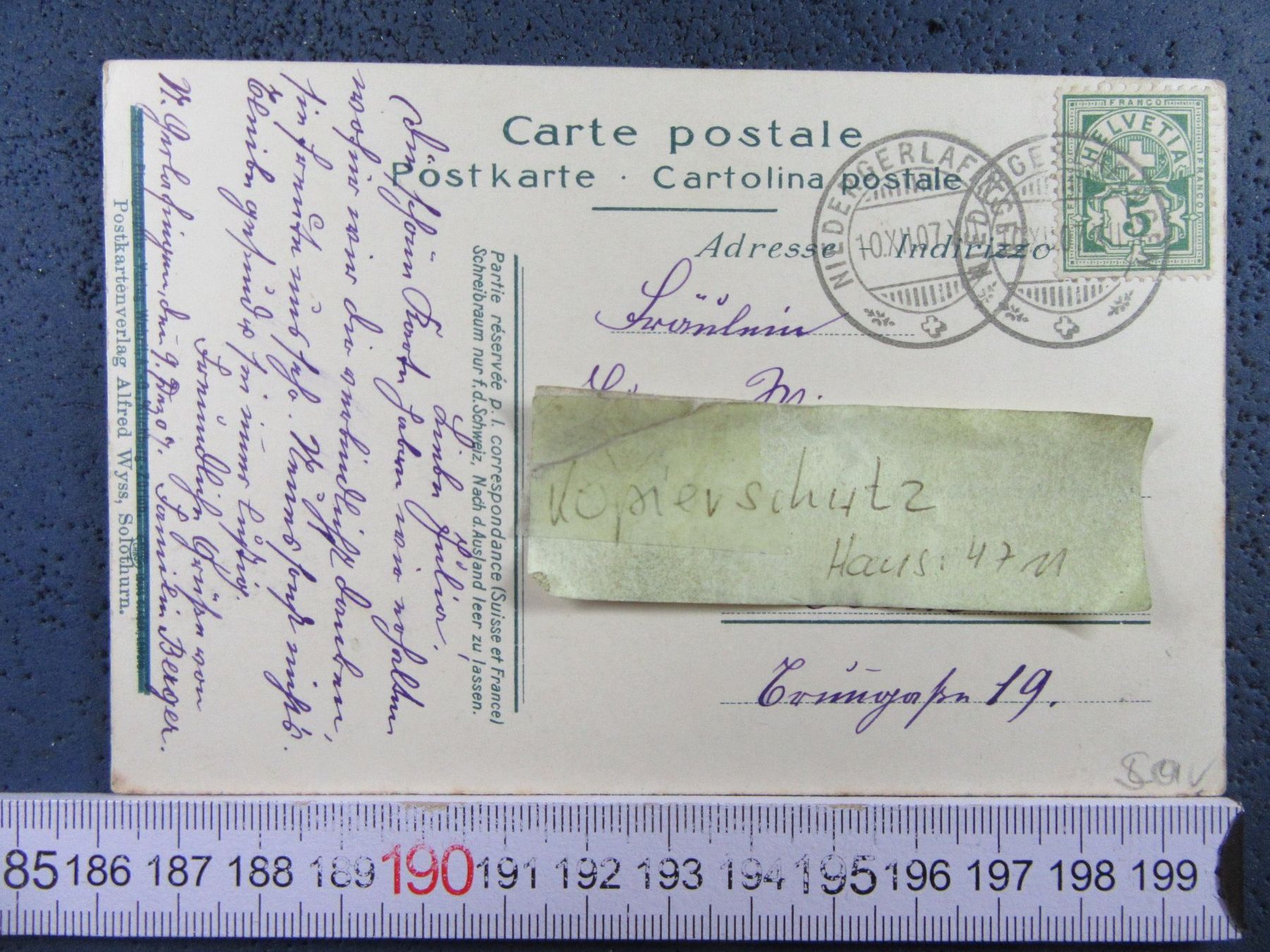 Cartoline postali: SOLOTHURN 1907 SO AK – Usato da Ettingen venduto da Hausi4711 1