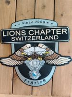 Lions Chapter Switzerland Aufnäher Neu / 31 cm lang