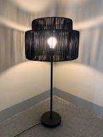Vintage Tischlampe Stehlampe Stehleuchte Lampenschirm Bambus