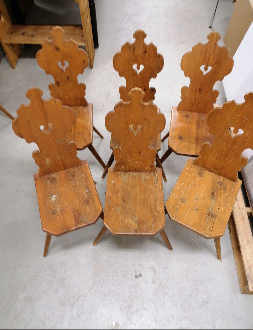 Sedie: Ensemble de 3 Chaises Escabelles du XIXe Siècle – Usato da Oeschseite venduto da -Luxury-On-Line- 1