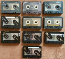 10 Audio Kassetten BASF, Diverse,  Gebraucht, Vintage