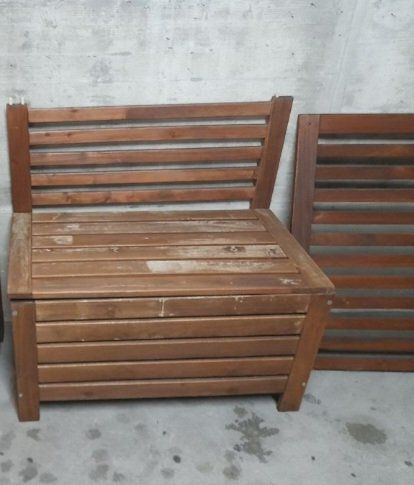 Ikea Panchine: ÄPPLARÖ Bank+Wandpaneel – Usato da Glattbrugg venduto da B_B 4