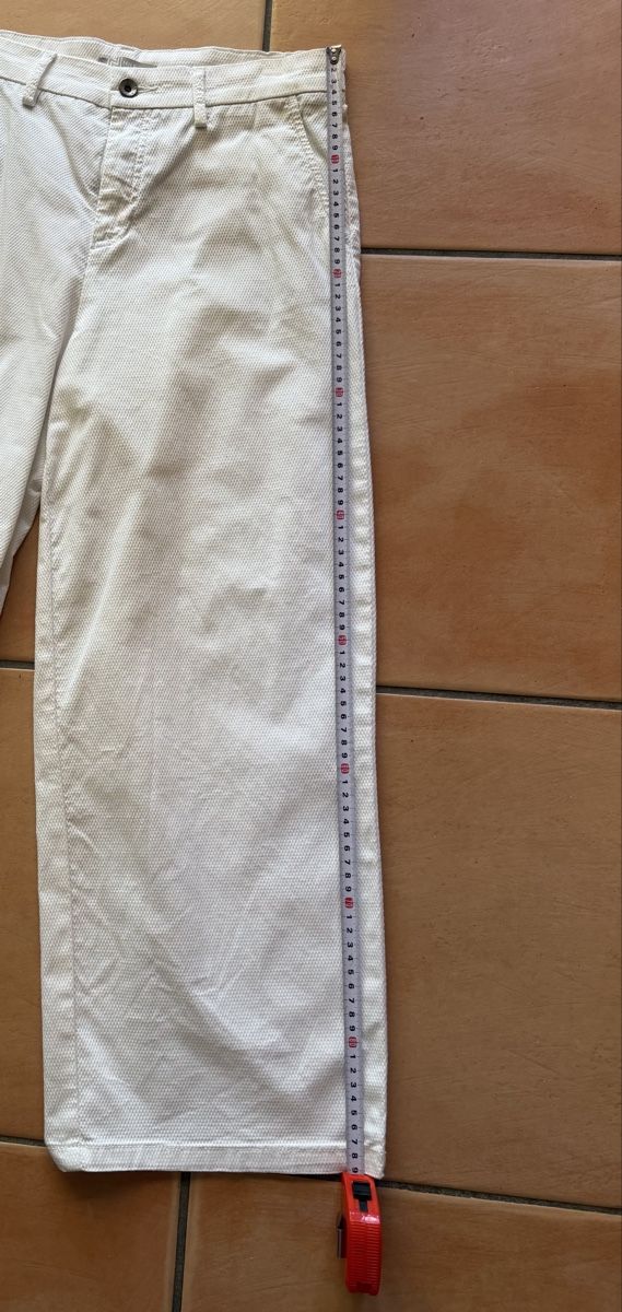Nile Pantaloni: NILE Baumwoll Hose Gr 38 weiss – Usato da Bonstetten venduto da norisknofun123 3