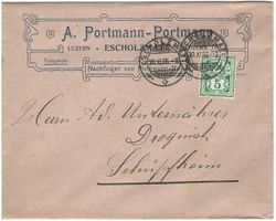 Firmenbrief A. Portmann Luzern 1906