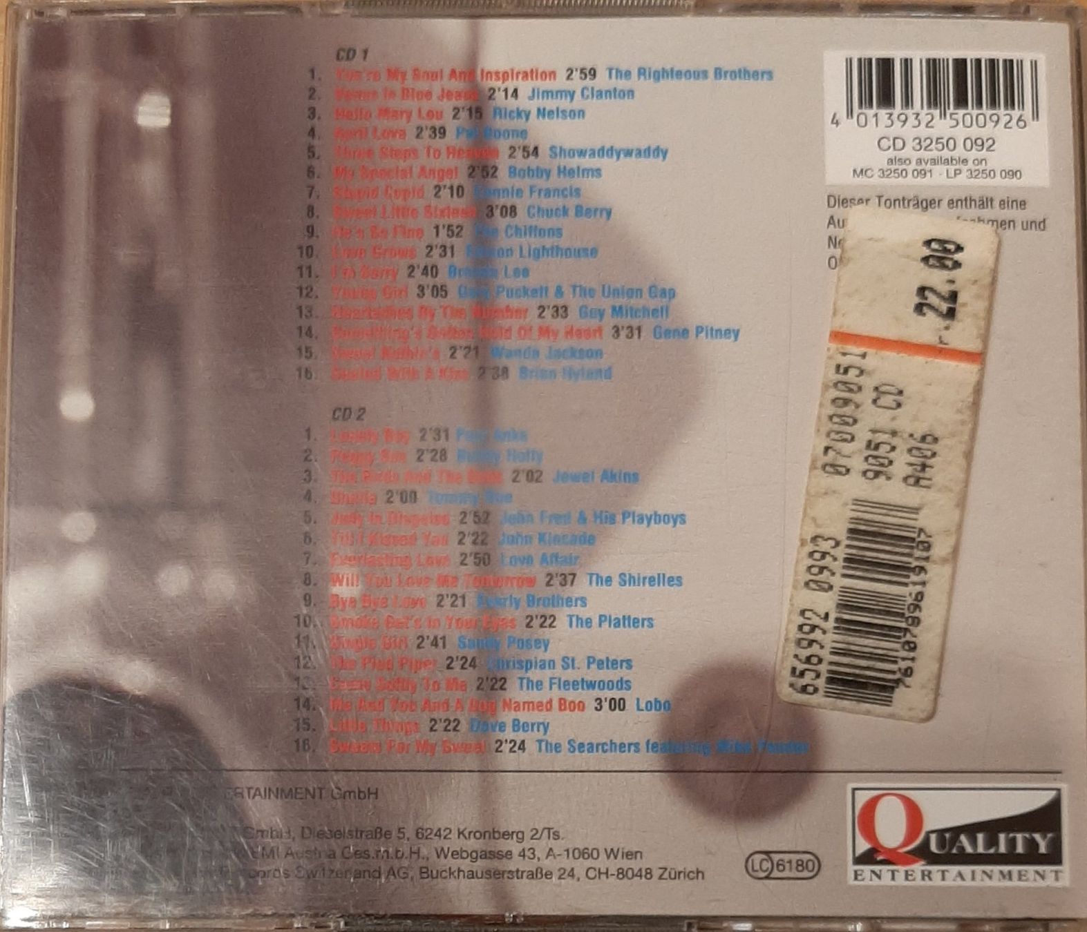 CDs: Rock'n"Roll Lovesong"s 2, Rock 'n' Roll Compilation Sampler – Gebraucht aus Schönenberg TG von Gregordini 1