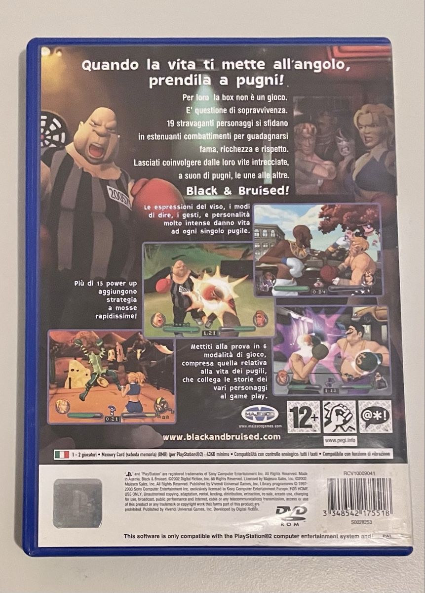 Spiele: Black & Bruised PS2 CIB leggi info – Gebraucht aus Gordola von Vintage-Toys 1