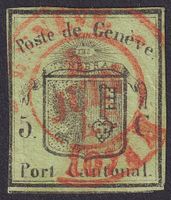 Nr.5 Kleiner Adler mit seltener Rundstempel Entwertung
