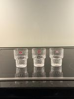 3 Schnapsgläschen farblos Iittala Wirkkala Paadar 70er Jahre