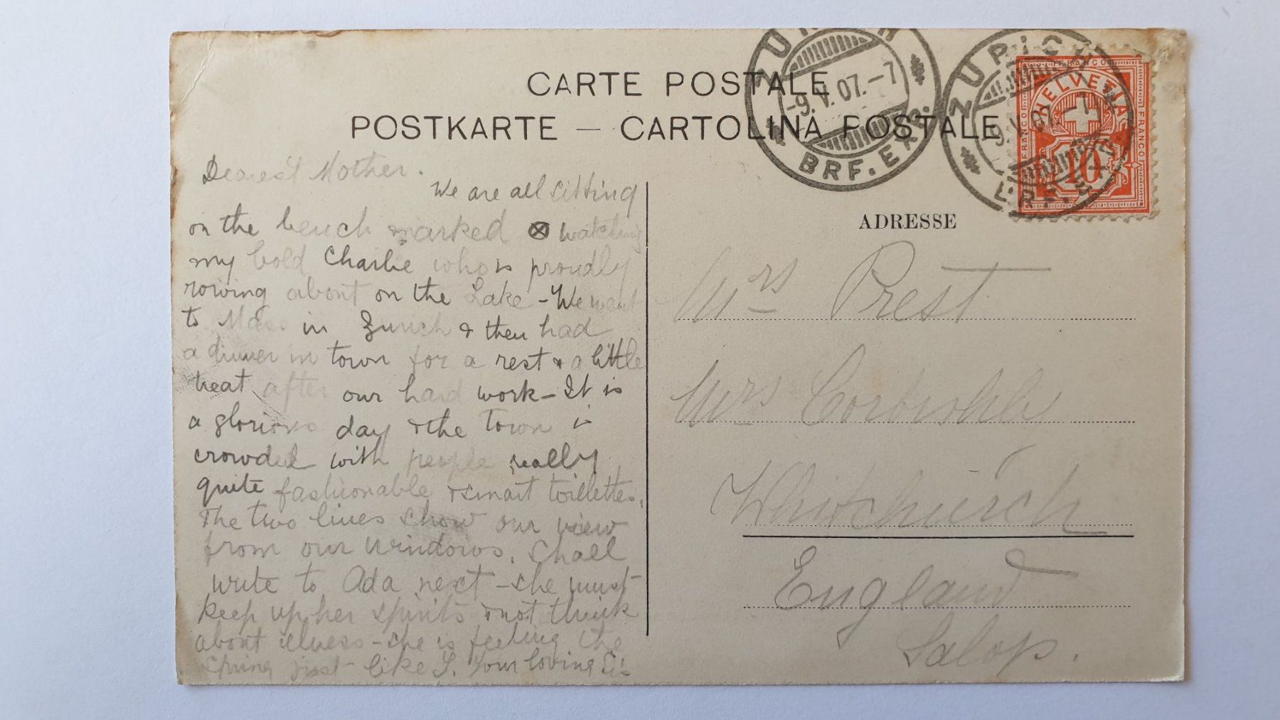 Cartoline postali: Zürich. 2 Ansichtskarten. – Usato da Goldach venduto da armando_r 5