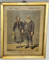 Historischer Schweizer Trachtendruck 19. Jh. Kanton Luzern