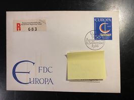 Brief FDC Europa 1966 Vaduz