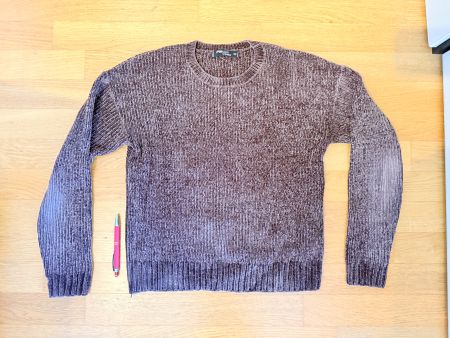 Pull marron en maille douce et veloutée