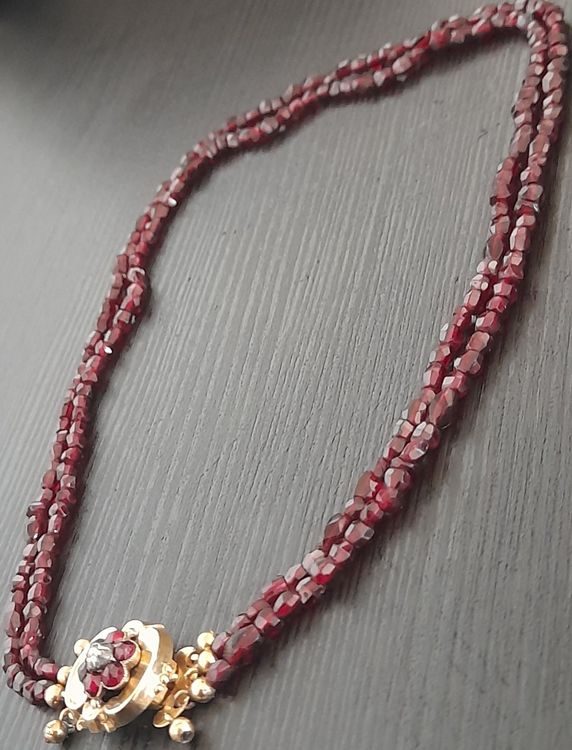 Collier Chute En Grenat Sanguin 168 Carats - Sri Lanka - Neuf Sans Emballage - Bijou Somptueux