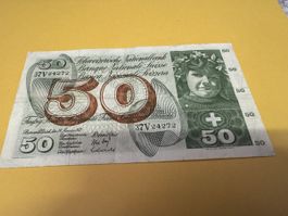 Schweizer 50-Franken-Note von 1972