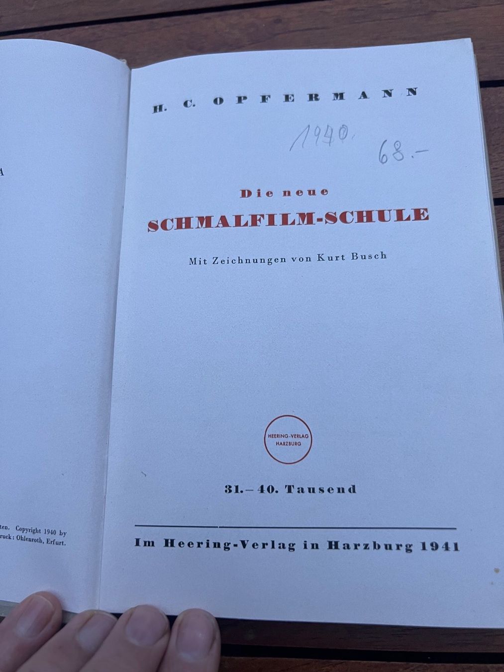 Libri: Die Neue Schmalfilm Schubert Opfermann 1941 – Usato da Savigny venduto da ron_q529 1