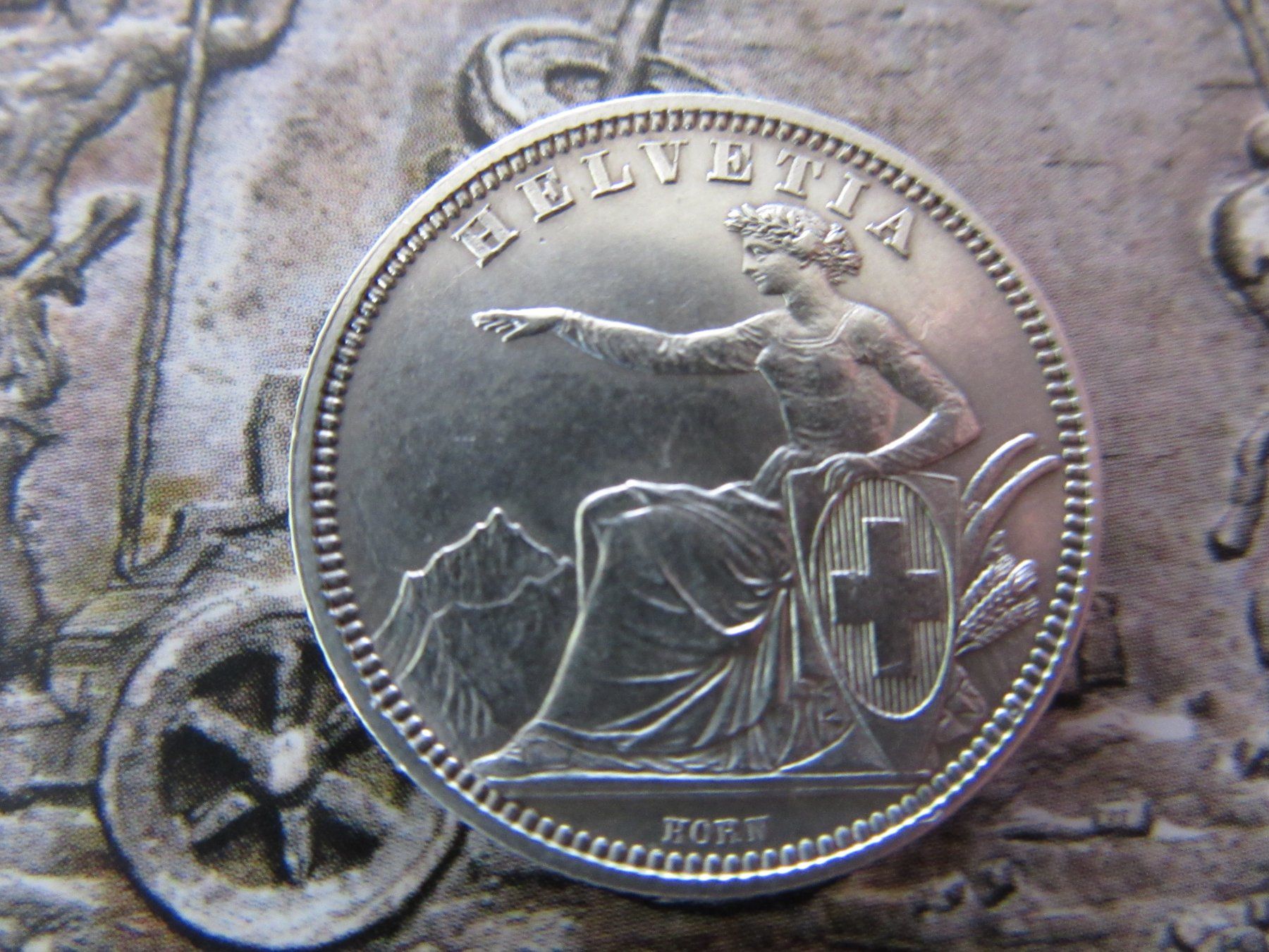 Tutti le monete: 1 FRANKEN 1861 SCHWEIZ AG 800 SILVER TOP – Usato da châtelaine venduto da VrenliNumis86 2