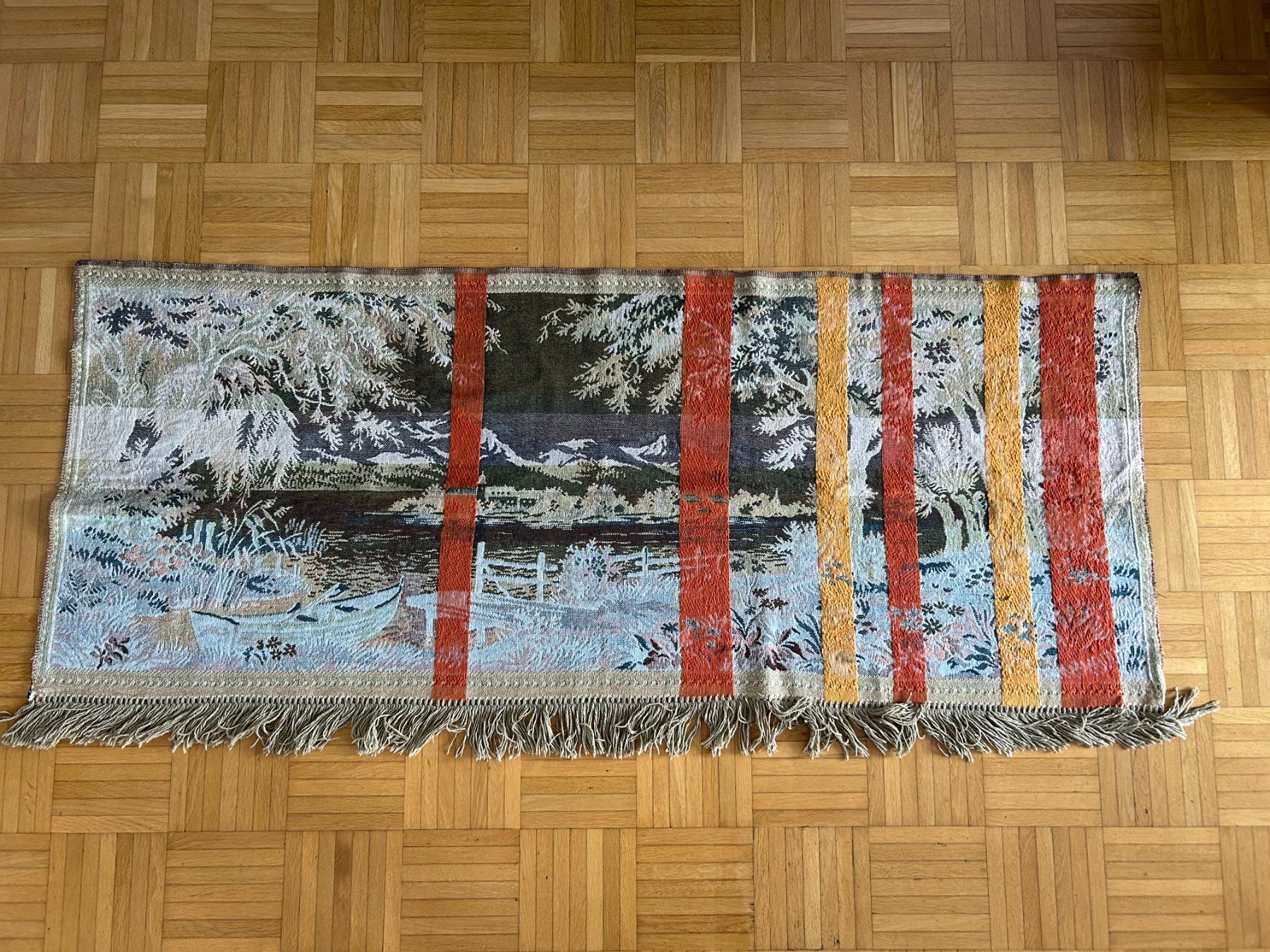 Tappeti: Wandteppich Landschaftsszene mit See 157x70cm – Usato da Root venduto da Mpcshop 1