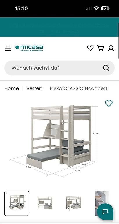 Flexa Lits: Lit hauteur FLEXA Micasa – D'occasion à Longirod par abi_q5dr 3
