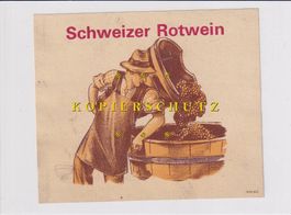 Etikette für Wein - Schweizer Rotwein /bd