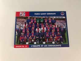 Mannschaftskarte Paris Saison 1996/97. Ohne Unterschriften