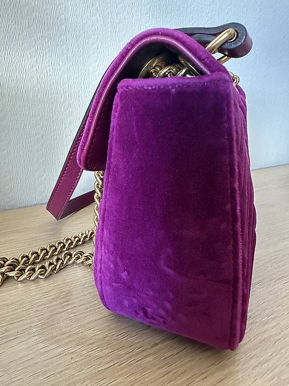 Borse da donna: Gucci Marmont Samttasche Lila – Usato da Bern venduto da ranine_praline 2