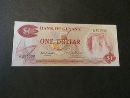 Guyana, alter Geldschein - ungefaltet