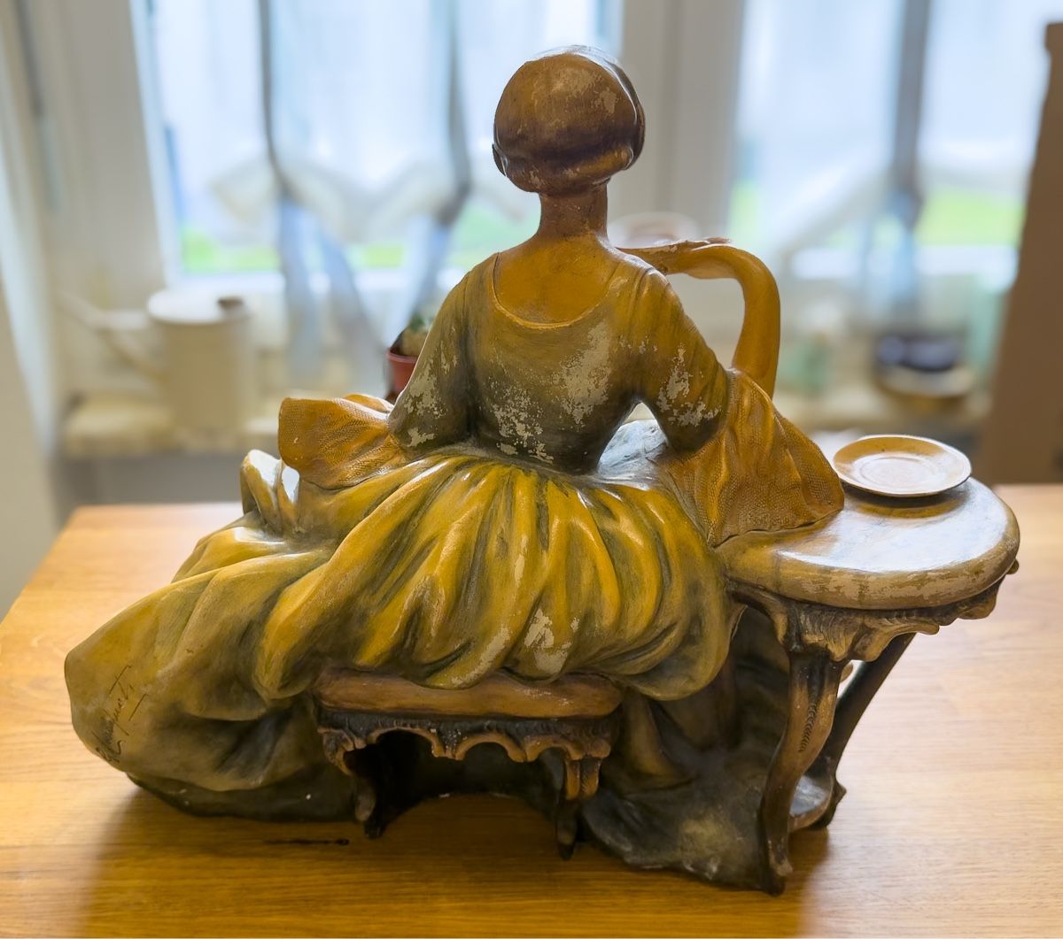 Sculture & Statue: Grosse Cacciapuoti Keramikfigur elegante Dame mit Teetasse – Usato da Zürich venduto da stevocem 8