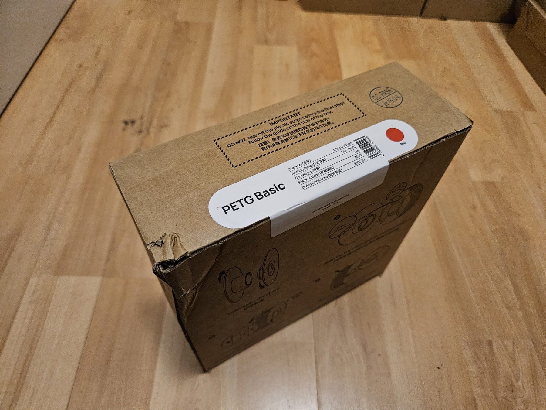 Bambu Lab Filamento: Bambu Lab PTEG Basic Red (1 kg Refill) – Nuovo e nell'imballaggio originale da Winterthur venduto da Moineau_Mechanics