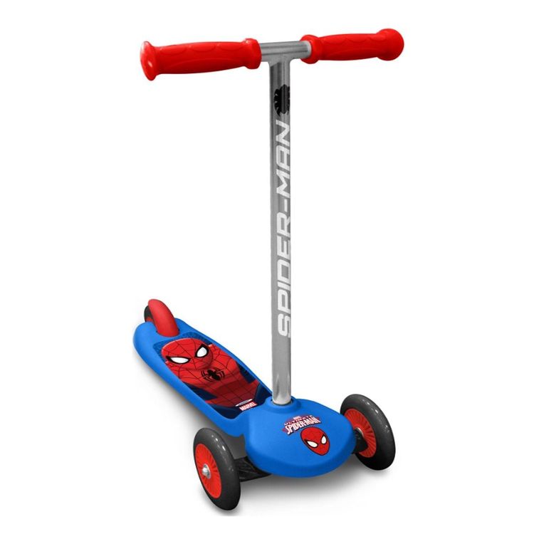 Trottinette Spider-Man Mondo Toys - Pliable Aluminium - Guidon Réglable - Roues 120mm - Enfant 50kg Max