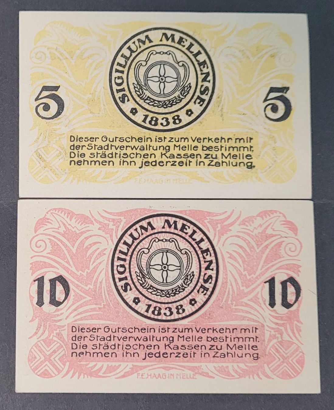 Banconote: 5 + 10 PFENNIG / MELLE 1920 – Usato da Mumpf venduto da antonio_schweiz_961 1