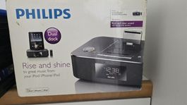 Philips DC390 Dual Docking Station Clock Radio Speaker - Wit