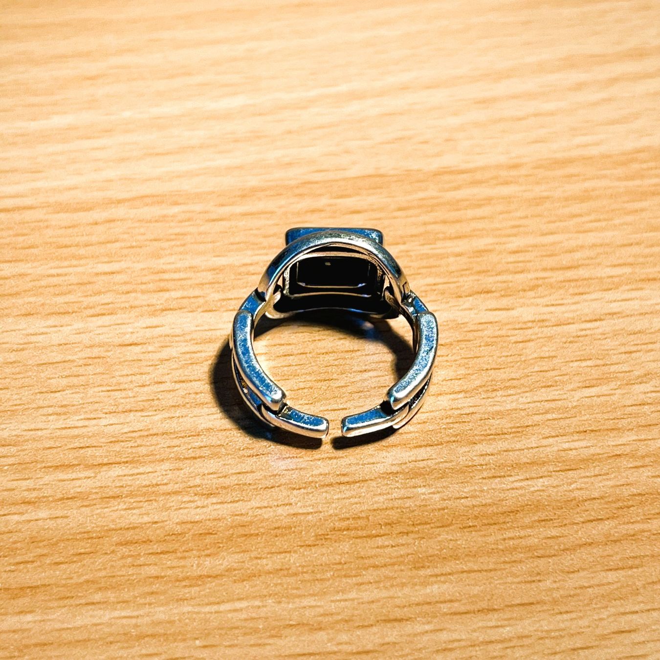 Anelli: Ring silberfarben mit eckigem schwarzen Zirkon – Usato da Amlikon-Bissegg venduto da riestig 2
