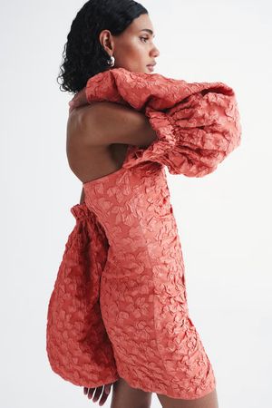 Neues Minikleid Rotate x H&M 36 Puffärmel Koralle Kleid