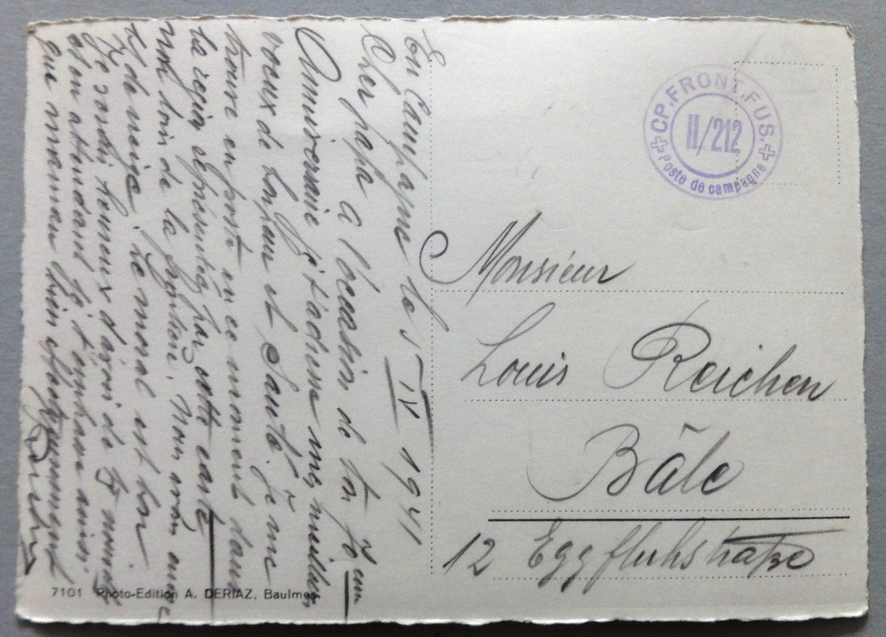Cartoline postali: Roche ronde et Aiguilles de Baulmes – Usato da Fétigny venduto da Billy2miny 1