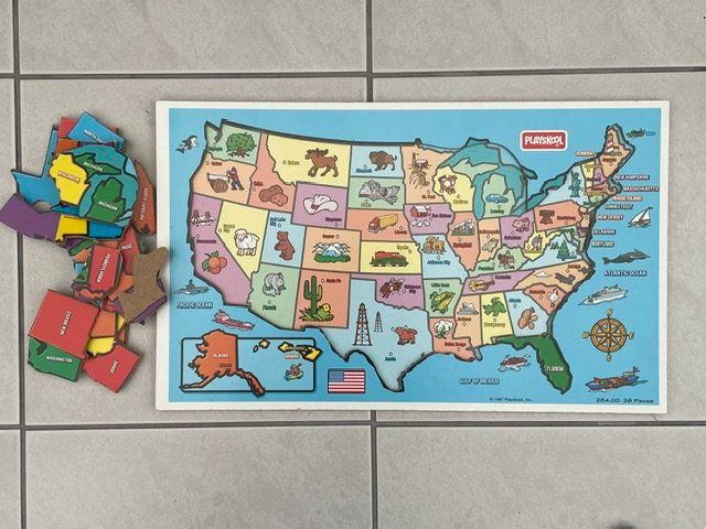 Puzzle: Puzzle, Staaten der USA, Holz – Usato da Lostorf venduto da Nick1258 1