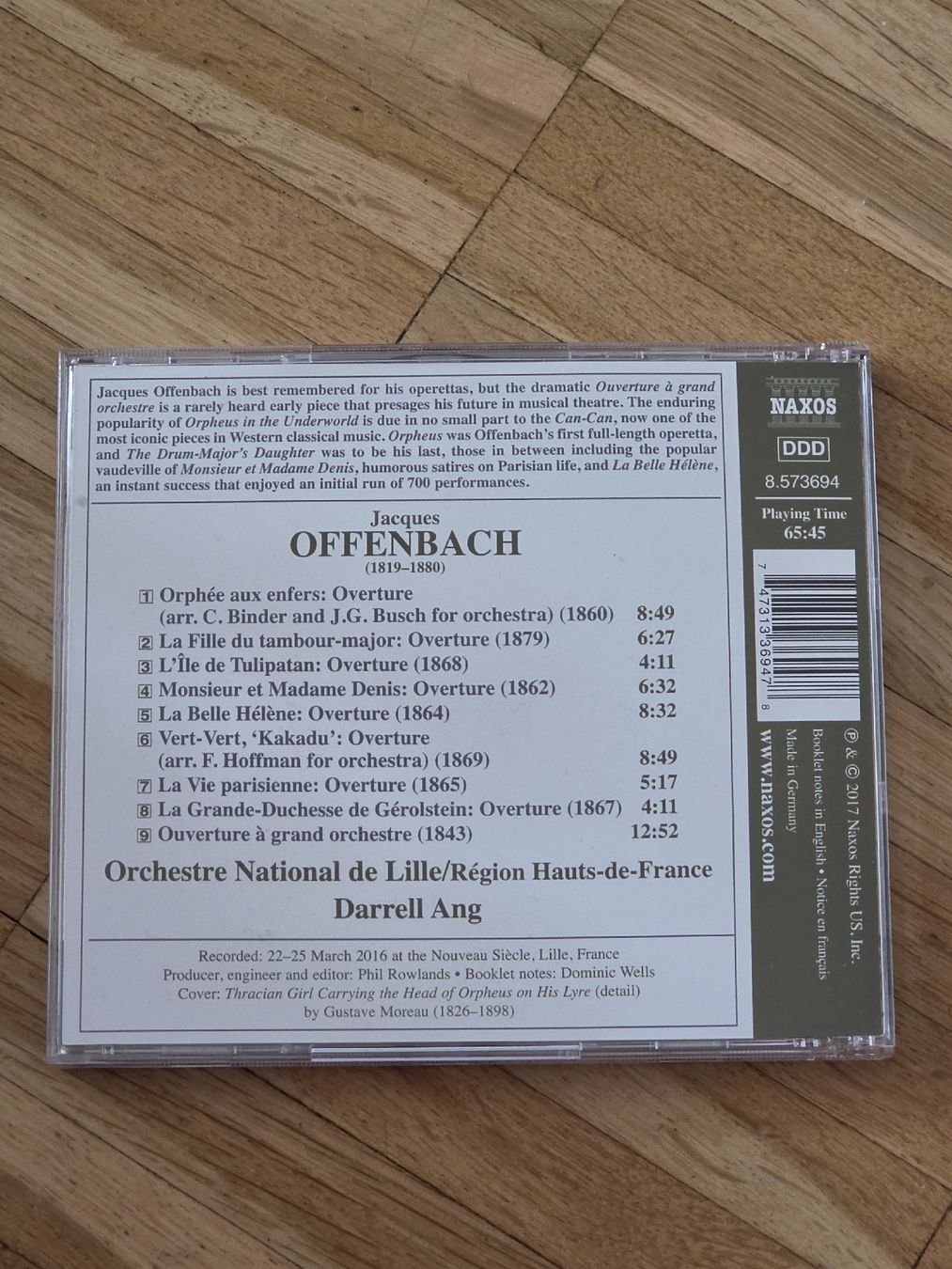 CDs: CD: Jacques Offenbach: Overtures; Darrell Ang – Gebraucht aus Aesch BL von immon 1