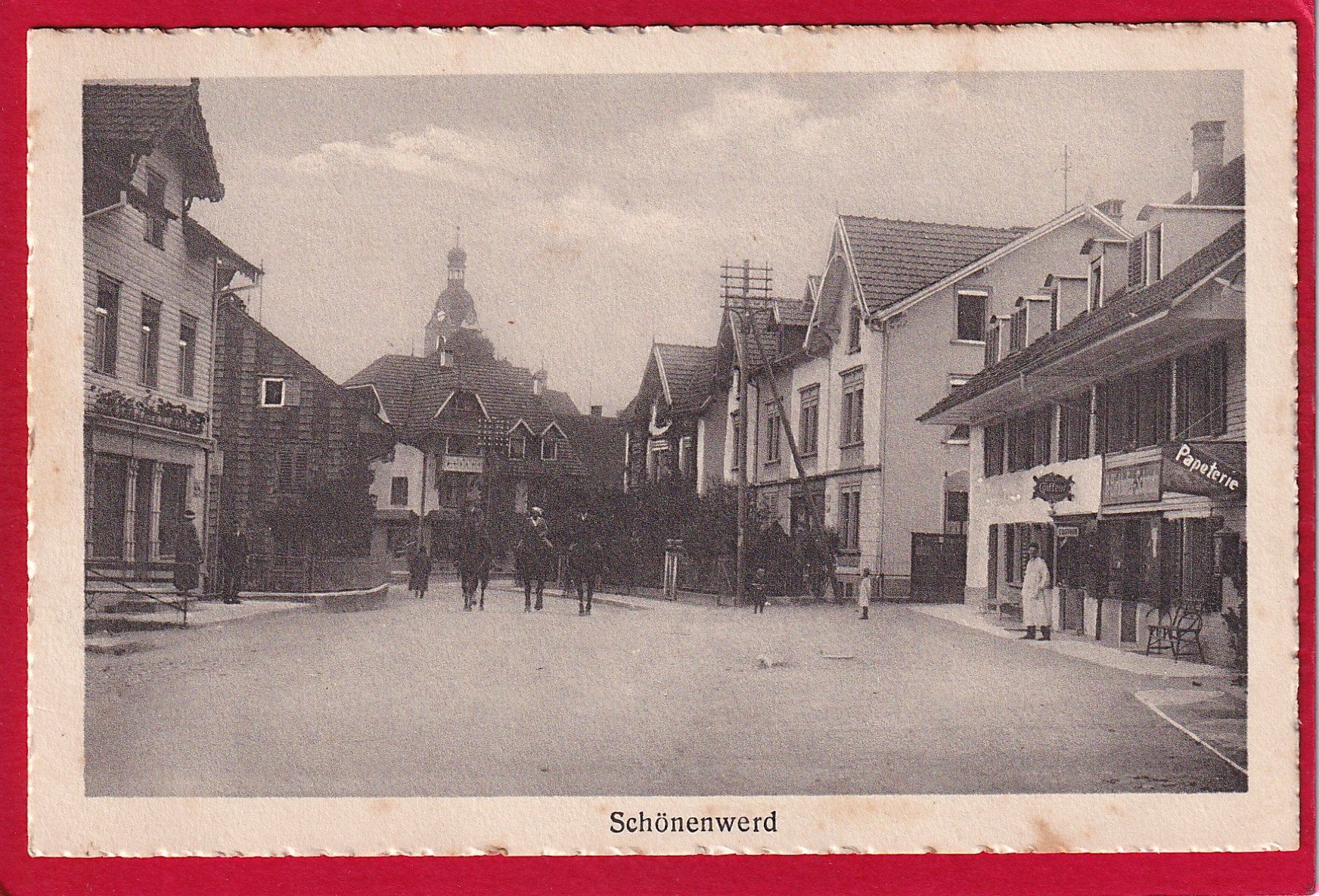 Cartoline postali: AK SCHÖNENWERD STRASSENANSICHT – Usato da Grüningen venduto da Kartensammler
