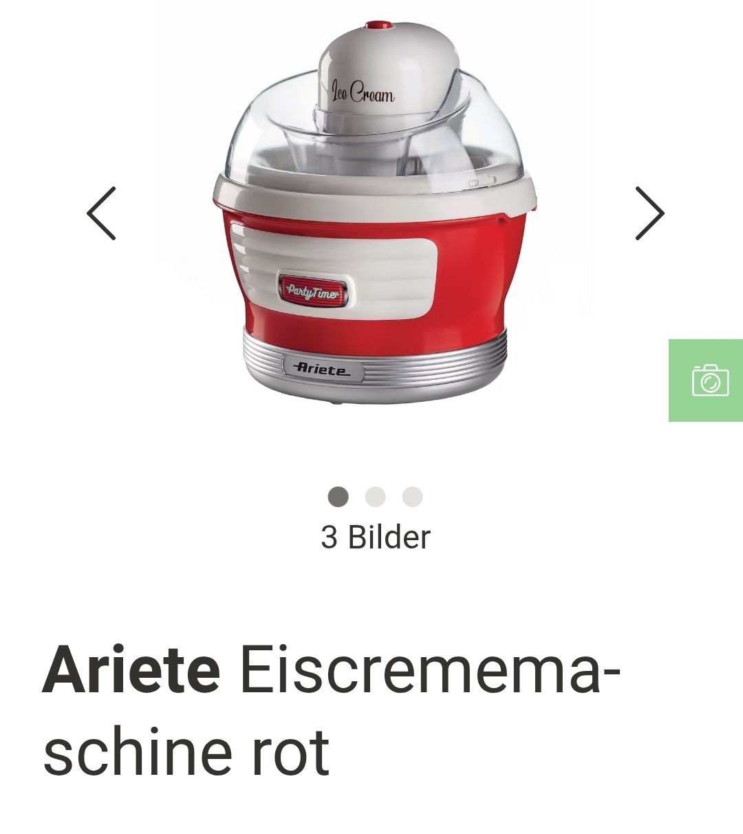 Elettrodomestici da cucina: Ariete Eismaschine rot Glacemaschine Eismaker rot – Nuovo (secondo la descrizione) da Pratteln venduto da madi1990 5