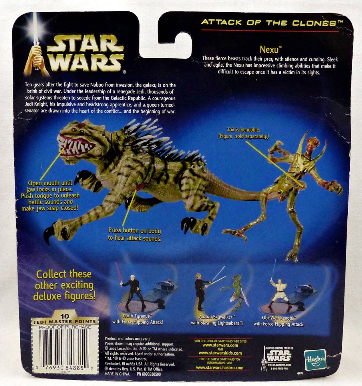 Figuren: STAR WARS NEXU ATTACK CLONES SWAPPING JAWS ATTACK ROAR 2002 – Neu und originalverpackt aus Lugano von  1