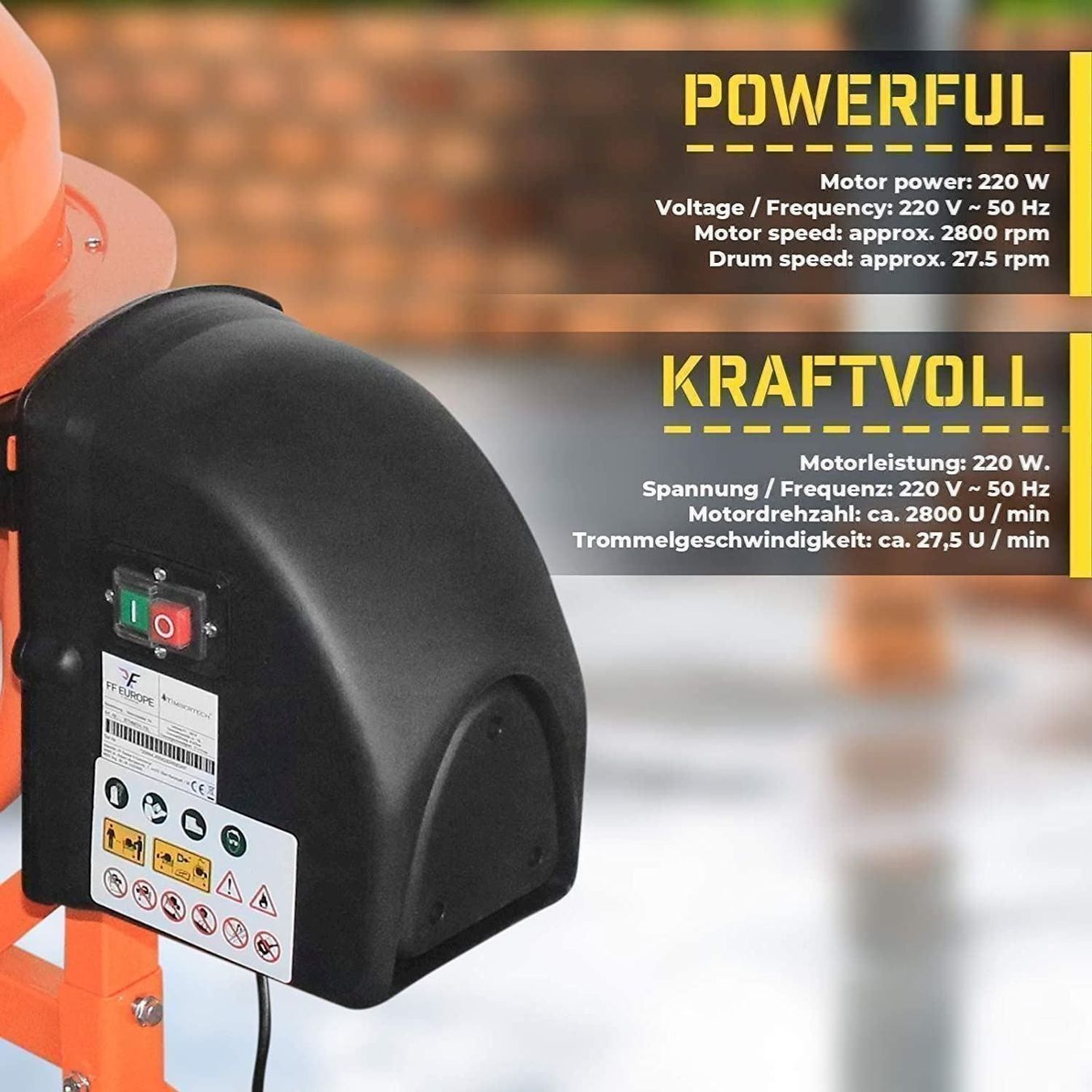 Toutes les machines: TIMBERTECH Betonmischer 70L - 220W – Neuf avec emballage d'origine à Bottighofen par zaap 7