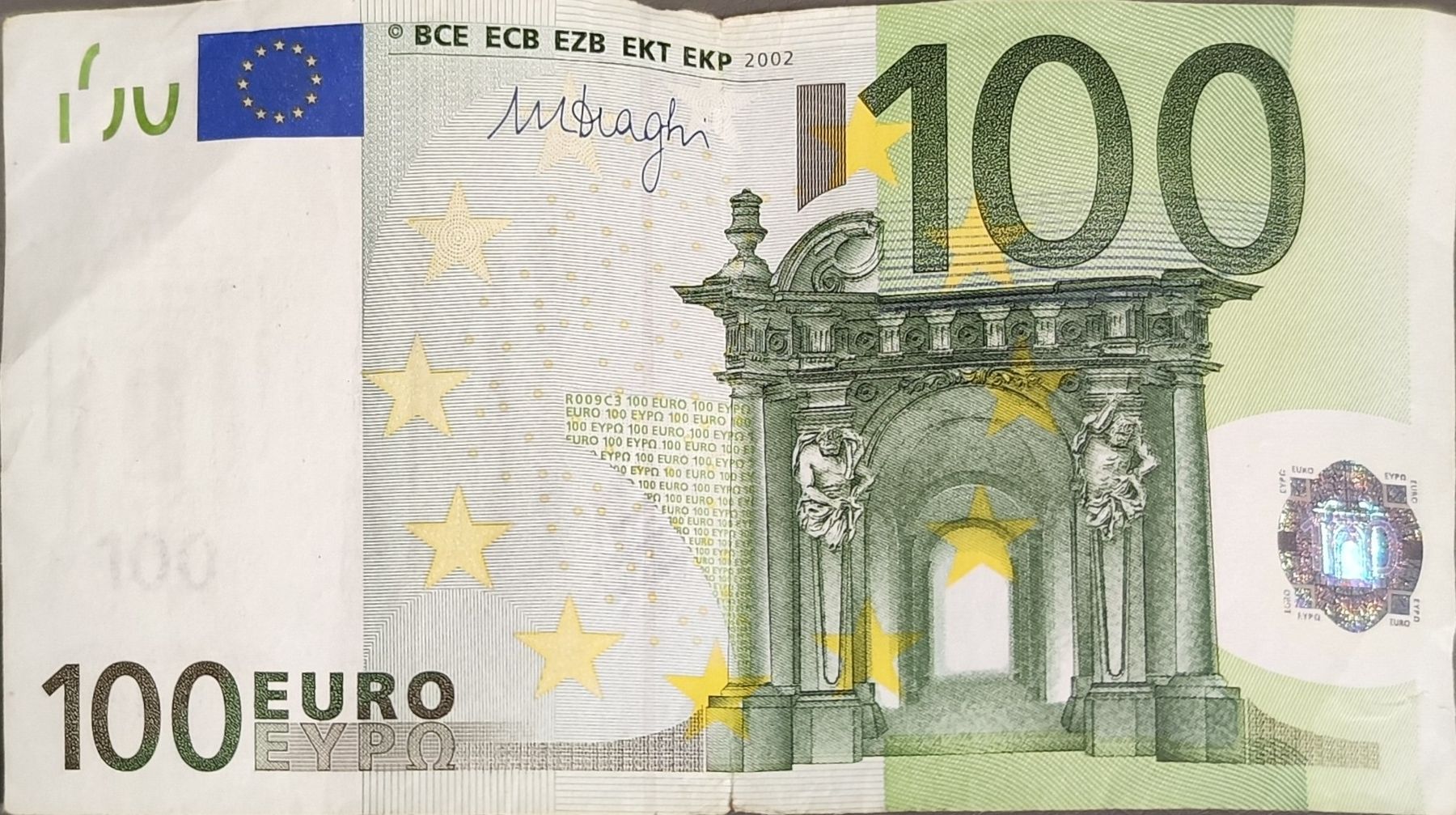 Banconote: 100 Euro € Banknote 2002 – Usato da Zürich venduto da turbopuz 2