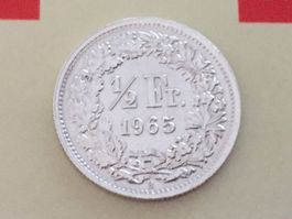 1/2 Franken 1965 vz/unz