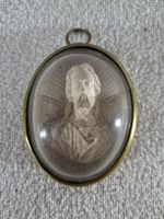 Meerschaum Schnitzerei hinter Glas, Reliefbild