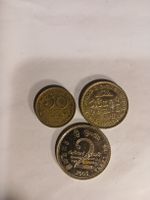 Lot de 3 pièces rares de Sri Lanka - 50 cts, 1 & 2 Rs!
