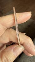 Wunderschöner Silberreifen mit Rose-Gold vergoldet, Zirkonia