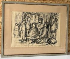 Alltags - Szene signiert Heidi Perret 1962     (ID L137)