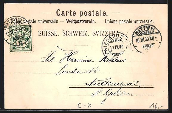 Cartoline postali: Litho Walzenhausen, Panorama mit Bodense – Usato da Berlin venduto da bartko-reher 1