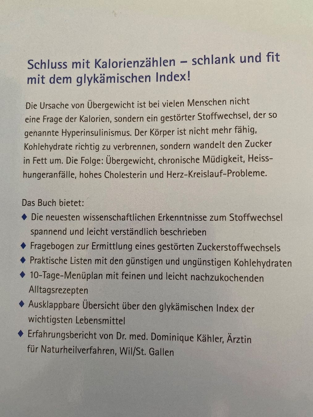 Bücher: Buch schlank mit den richtigen Kohlenhydraten – Gebraucht aus Selzach von 02nunafizz 1