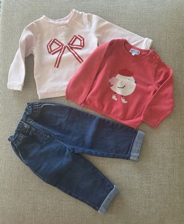 Kleider Set Jacadi 88 (86) Sweater Strickpullover Jeans