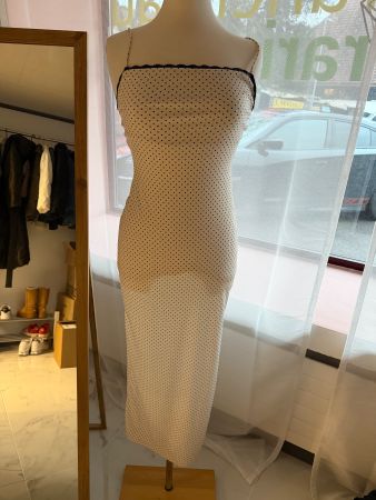 Bershka Kleid, Sommerkleid, Midi, Pünktchenmuster, Gr. M